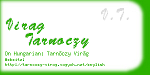 virag tarnoczy business card